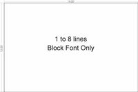 12" x 18" Sign/Nameplate - Plastic - Block Font