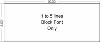 4" x 10" Sign/Nameplate - Plastic - Block Font
