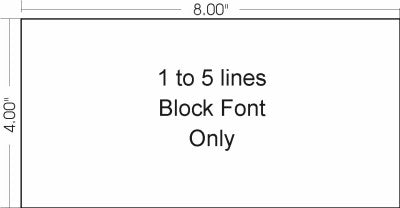 4" x 8" Sign/Nameplate - Plastic - Block Font