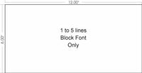 6" x 12" Sign/Nameplate - Plastic - Block Font