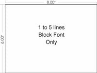 6" x 8" Sign/Nameplate - Plastic - Block Font