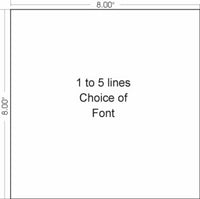 8" x 8" Sign/Nameplate - Plastic - Choice of Font