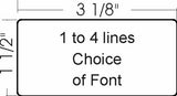 1 1/2" x 3 1/8" Large Laser Engraved Badge - Choice of Font