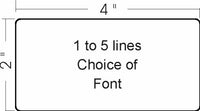 2" x 4" Extra Large Laser Engraved Badge - Choice of Font