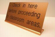 4" x 8" Counter Sign - Block Font Only