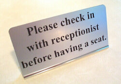 6" x 8" Counter Sign - Choice of Font