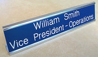 10" Metal Desk Nameplate - Block Font