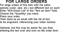 1" x 10" Sign/Nameplate - Plastic - Choice of Font