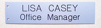 2" x 8" Double Sided Nameplate for T-Bracket - Block Font - Sign ONLY