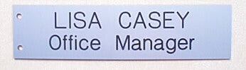 2" x 10" Double Sided Nameplate for T-Bracket - Block Font - Sign ONLY