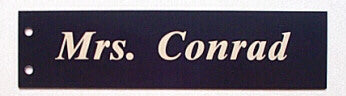 2" x 10" Double Sided Nameplate for T-Bracket - Choice of Font - Sign ONLY